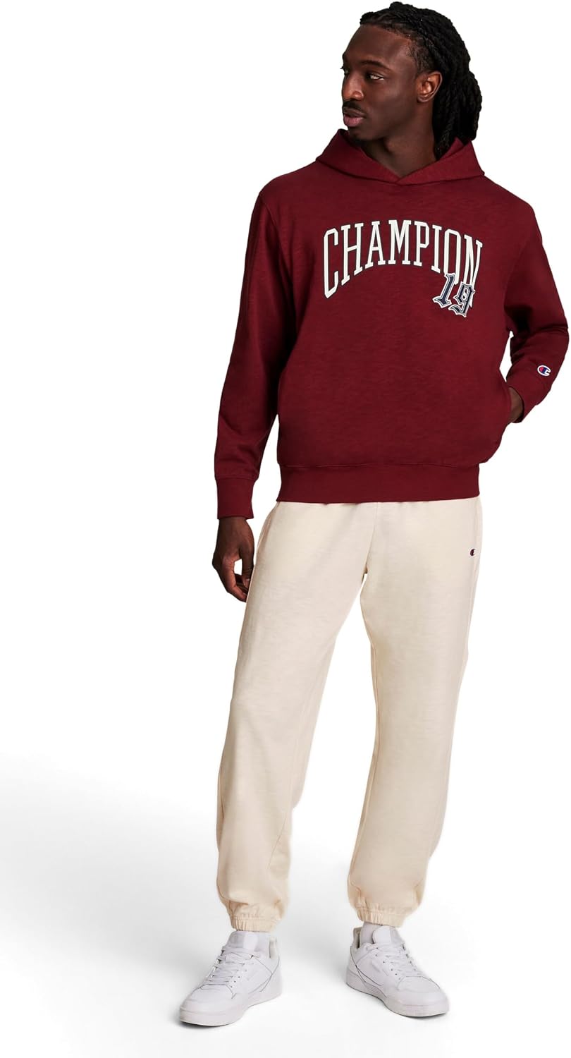 Champion Men's Modern Retro 100% Washed Cotton Pullover Hoodie, Standard Fit