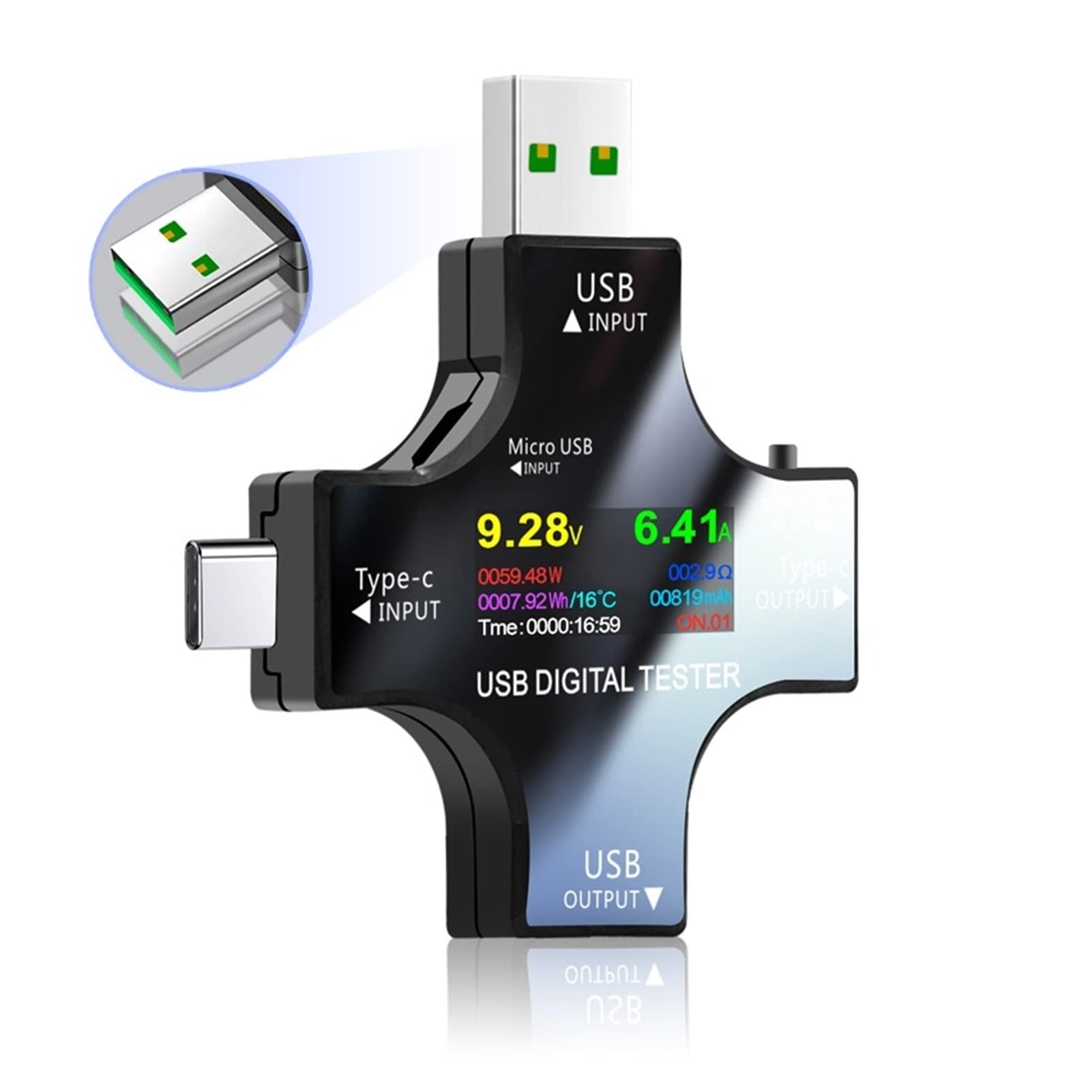 Urządzenie pomiarowe tester USB Usb. Tester Typ Bluetooth. -C pd. Digital Voltmeter Napięcie Obecny Miernik AMMETER Detector Power Bank Ładowarka(With Bluetooth)