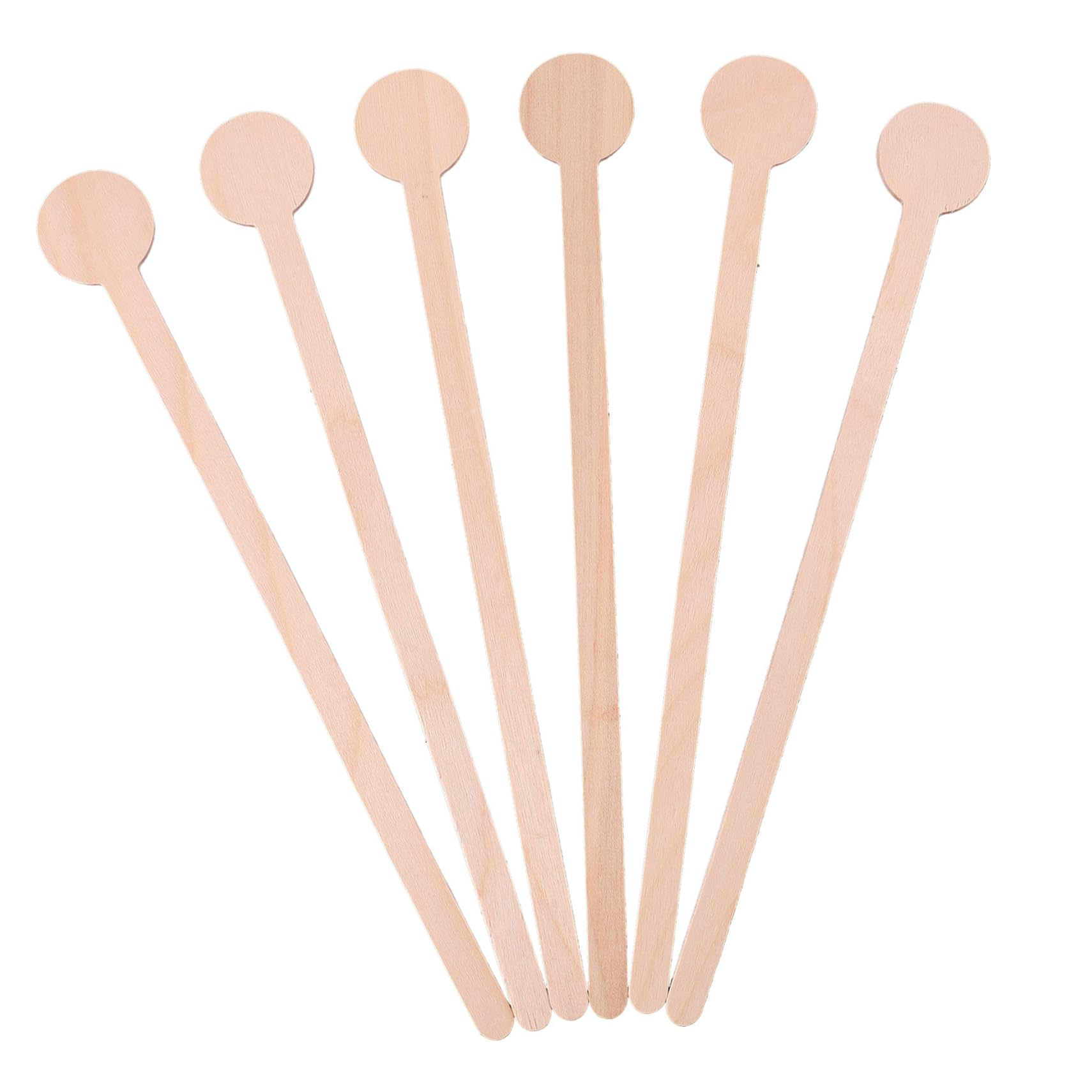 Garneck 50pcs Wooden Stirrers Custom Stirrer Sticks for Cocktails Hot Cocoa Coffee Tea Juice