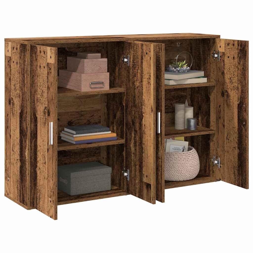 vidaXL Bufet 2 szt. Stare drewno 60 x 31 x 84 cm Drewno inżynieryjne