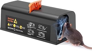 Electric Rat Trap,New Mouse Traps Indoor with Automatic Lift Gate,Powerful Voltage Instantly Kills Rats and Mice,Humane Rodent Killing Solution,Upgraded Rodent Zapper for Home (Rat Trap 1 Pack)