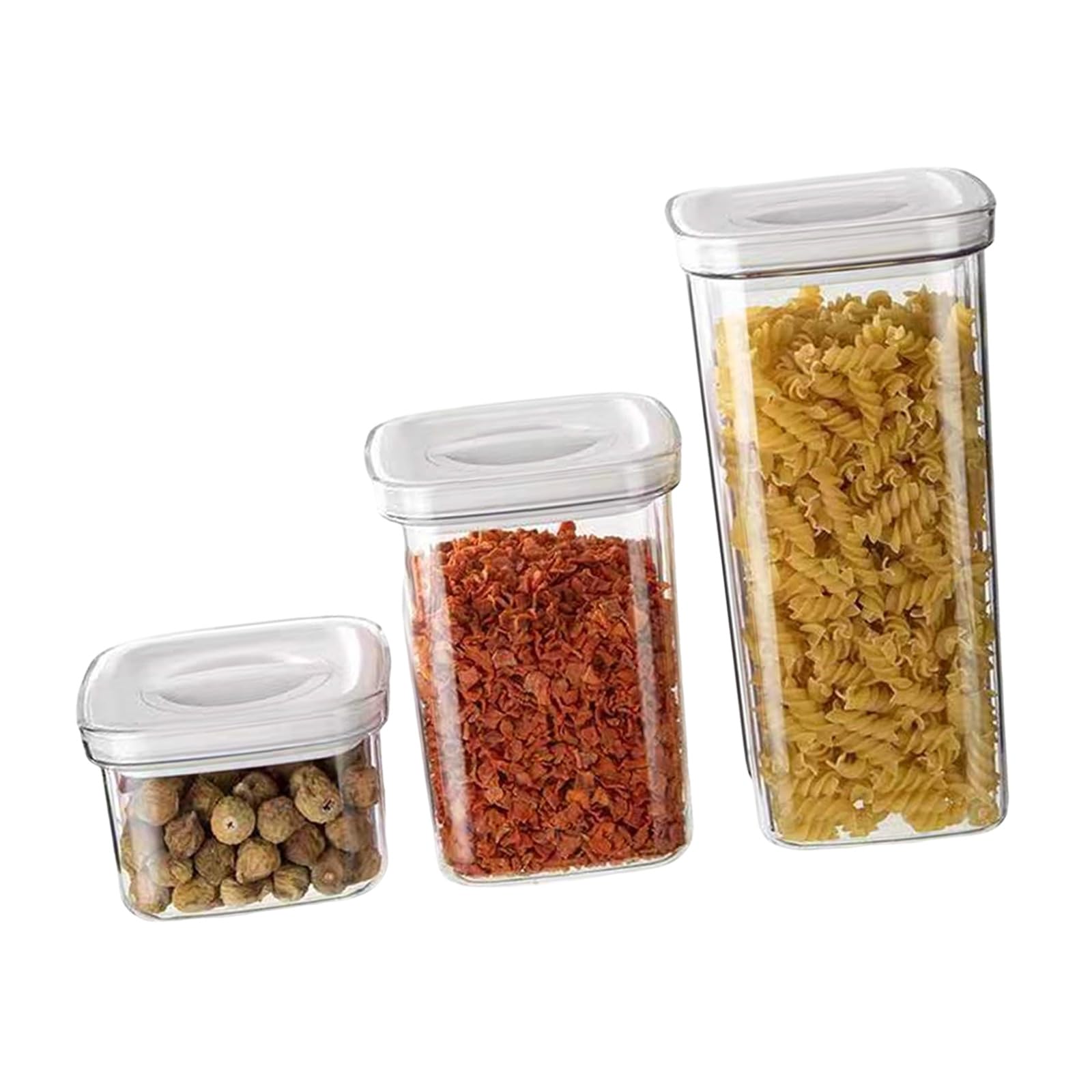 Xinsheinelry 3Pcs Portable Rotating Storage Canisters with Leakproof Lid for Efficient Space Utilization Storage Containers
