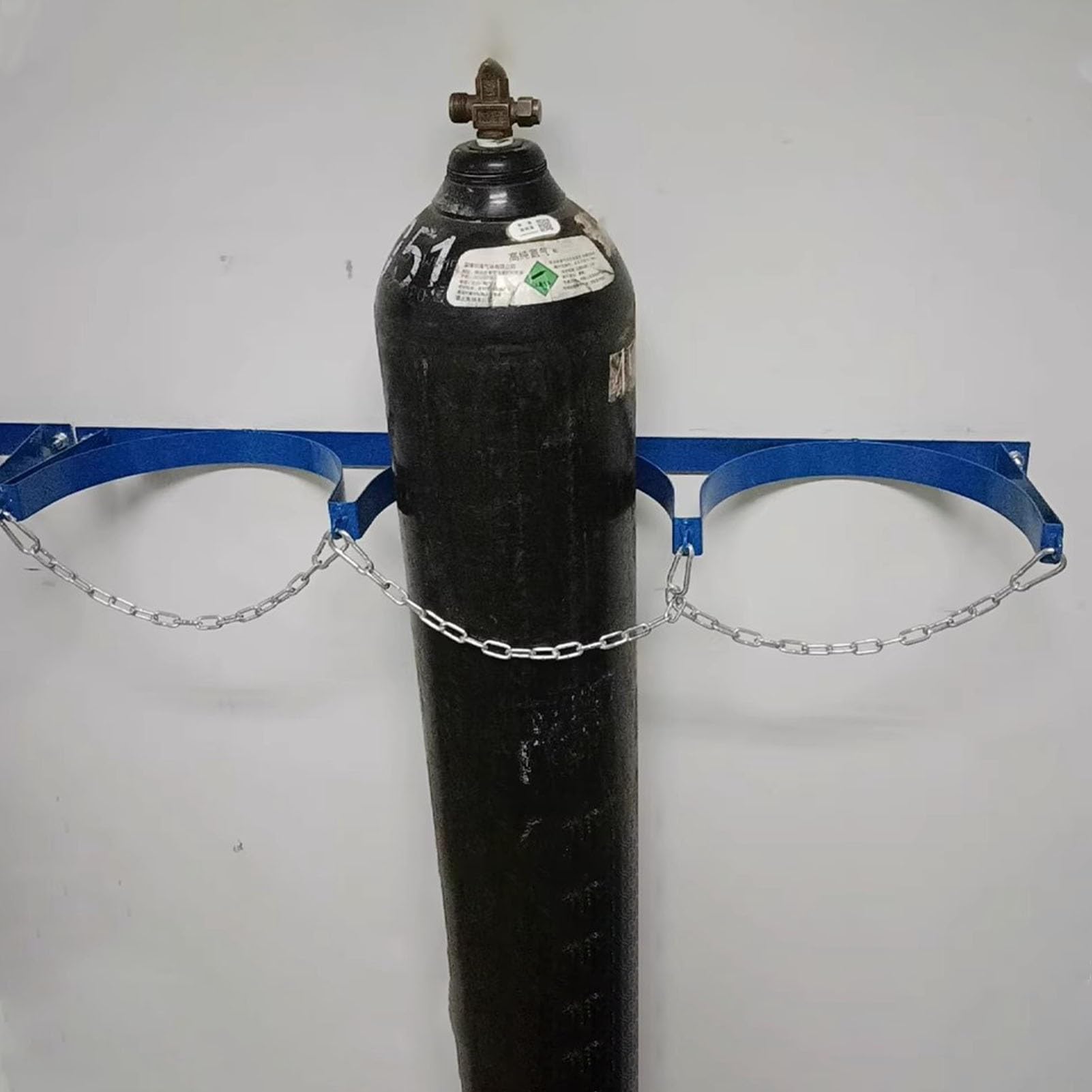 GHHVFEC Oxygen cylinder rack,Oxygen Tank Holder Rack - Sturdy Metal Stand for 40L Oxygen Cylinders, Perfect for Labs, Factories, Hospitals & Travel - 95cm (37.4") Hanging Storage Solution