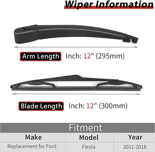 Miniatura 8 de OTUAYAUTO Reemplazo del limpiaparabrisas trasero para Ford Expedition 2018-2023, accesorios de brazo de limpiaparabrisas trasero, kit de cubierta de