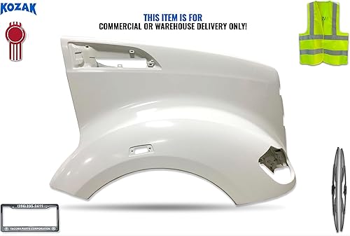 Miniatura 2 de KOZAK Guardabarros de capó de servicio largo para el lado derecho del pasajero compatible con el logotipo Kenworth T680 2012-2021 PLUS, 2