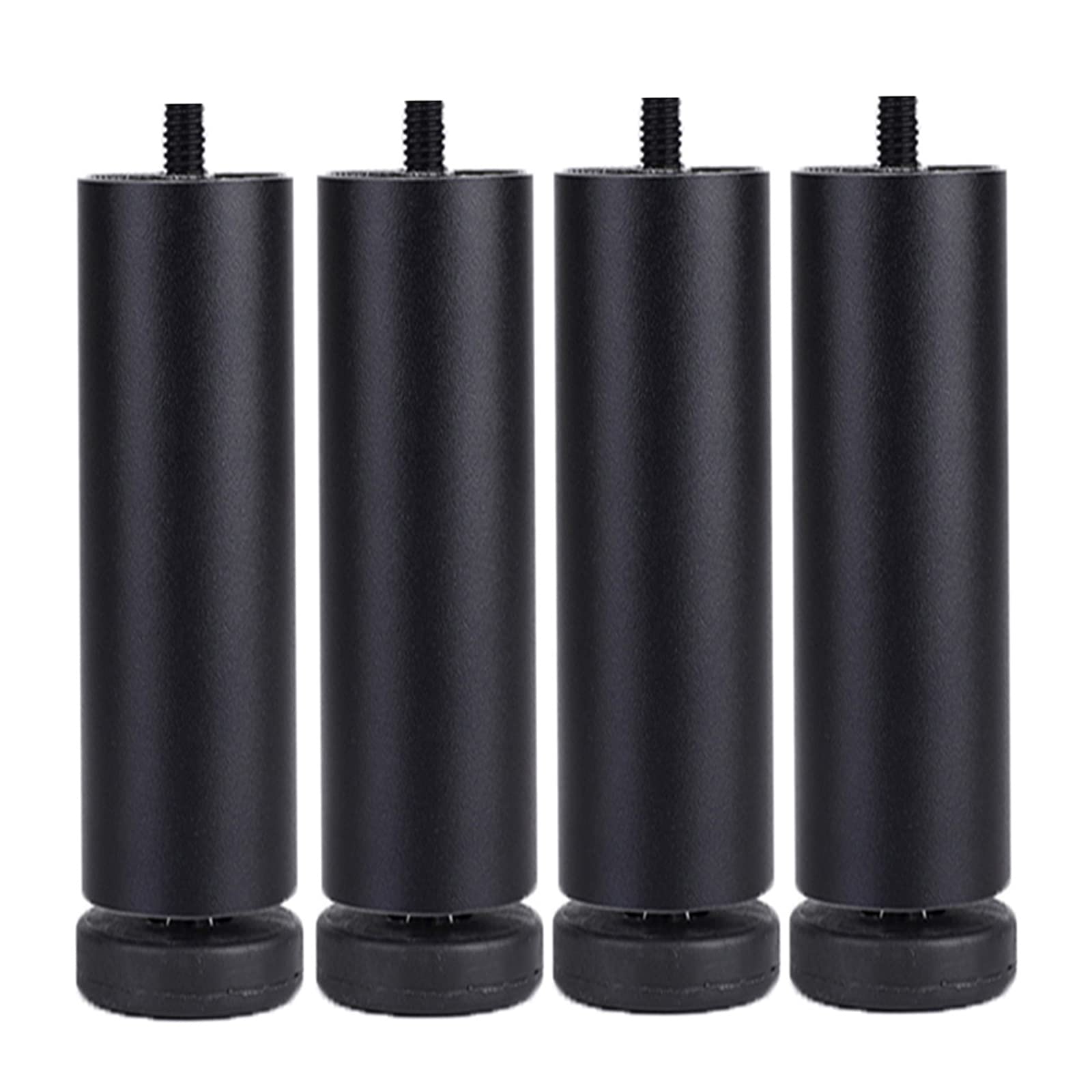 Kooein Black Sofa Legs,4X Furniture Legs,Diy Replacement Legs,Metal Feet For Cabinets,39 Sizes,Adjustable Legs,M8,Customizable,-10Cm/4In