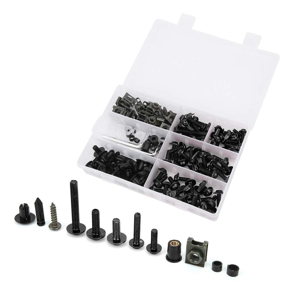 Kit Bulloni Carenatura Moto 198 Pezzi - Viti M5 M6 Colorate Per Carrozzeria, Universali - Foto 2