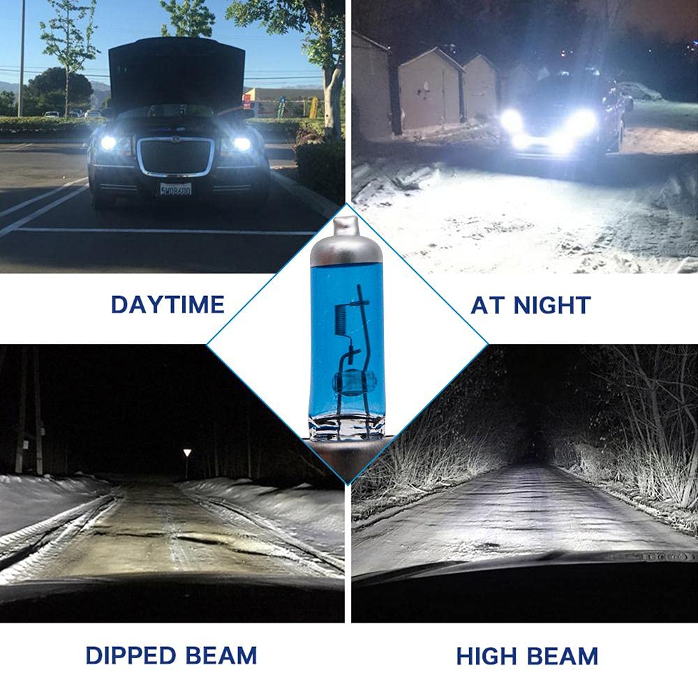 Ampoule à décharge au xénon Super Bright White Warm 12V Ampoule Xénon Phare, Baceyong Ampoule Xénon 55W/ 100W Lampe de Remplacement H7/H11/H15 Ampoule Phare Lampes