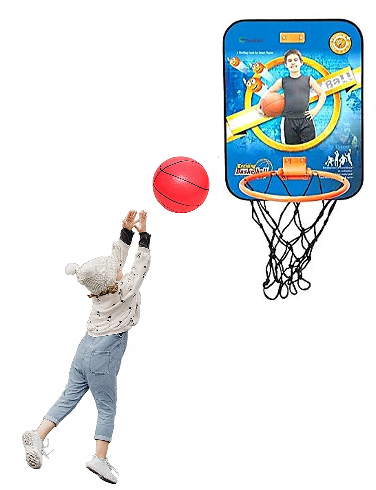 Synlark® Basket Ball kit for Kids Playing Indoor Basket Ball Hanging Board with Ball (Design May Vary). (B083HG8MWZ) Amazon Price History, Amazon Price Tracker