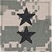 Army Combat Uniform ACU Officer Rank (With Hook Fastener, O-8 Major General Point to Center)
