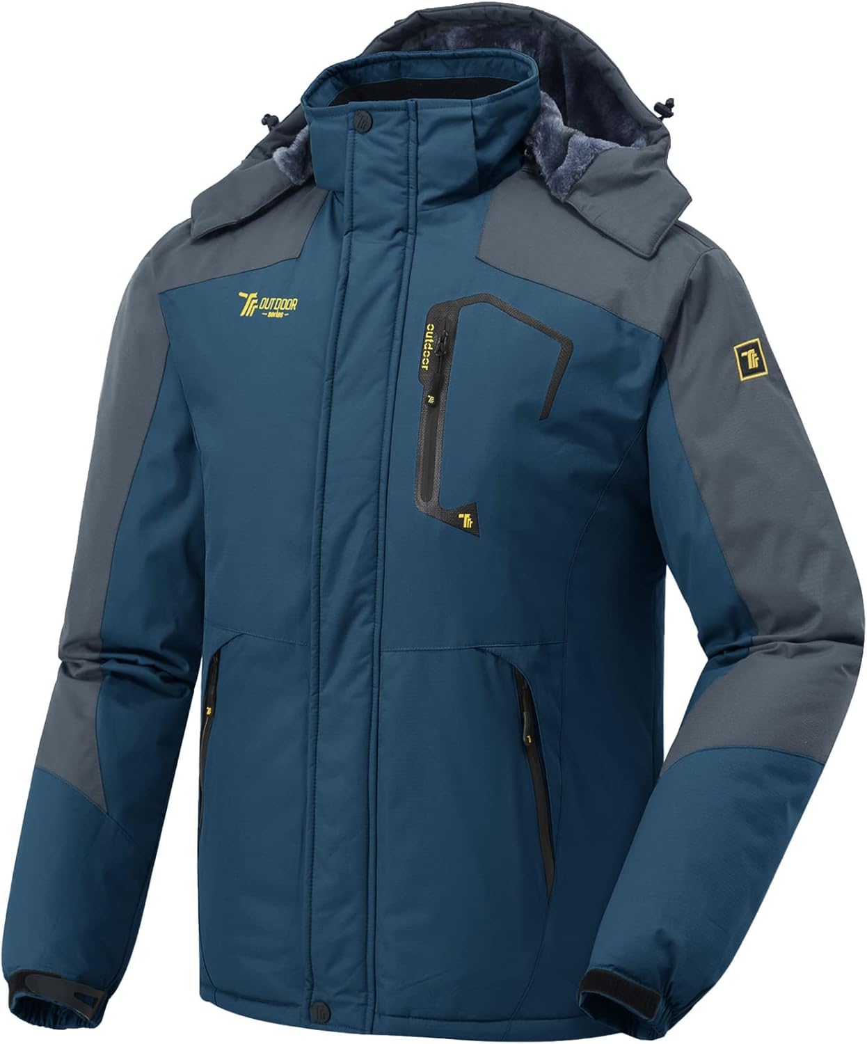 donhobo Jassen voor heren, fleecevoering, winterjas, waterdicht, ademend, verdikt, warm, winddicht, softshelljas, outdoor, functionele jas met