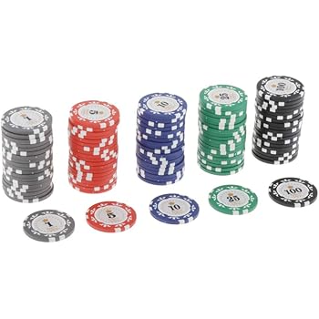 Amazon Sharprepublic カジノチップ 本格仕様 ポーカーチップ 重量感 カジノ コイン チップ トランプゲーム 全2サイズ 1 5 10 カジノチップ ホビー