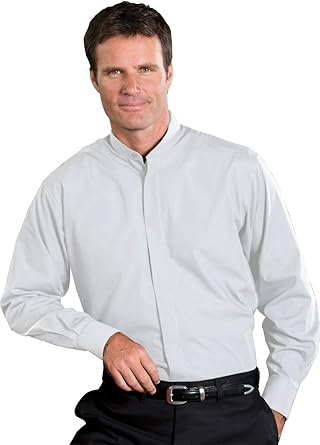 Tall Banded Collar Long Sleeve Shirt 