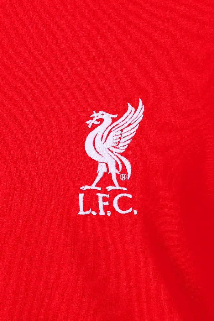 Pigiama da uomo ufficiale Liverpool Football Club, colore: nero e rosso