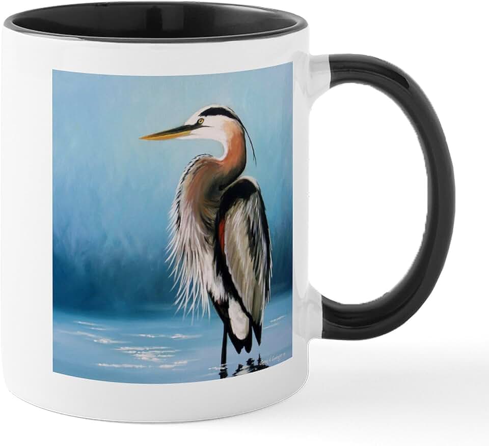 CafePress Great Blue Heron Mugs 11 oz (325 ml) Ceramic Coffee Mug