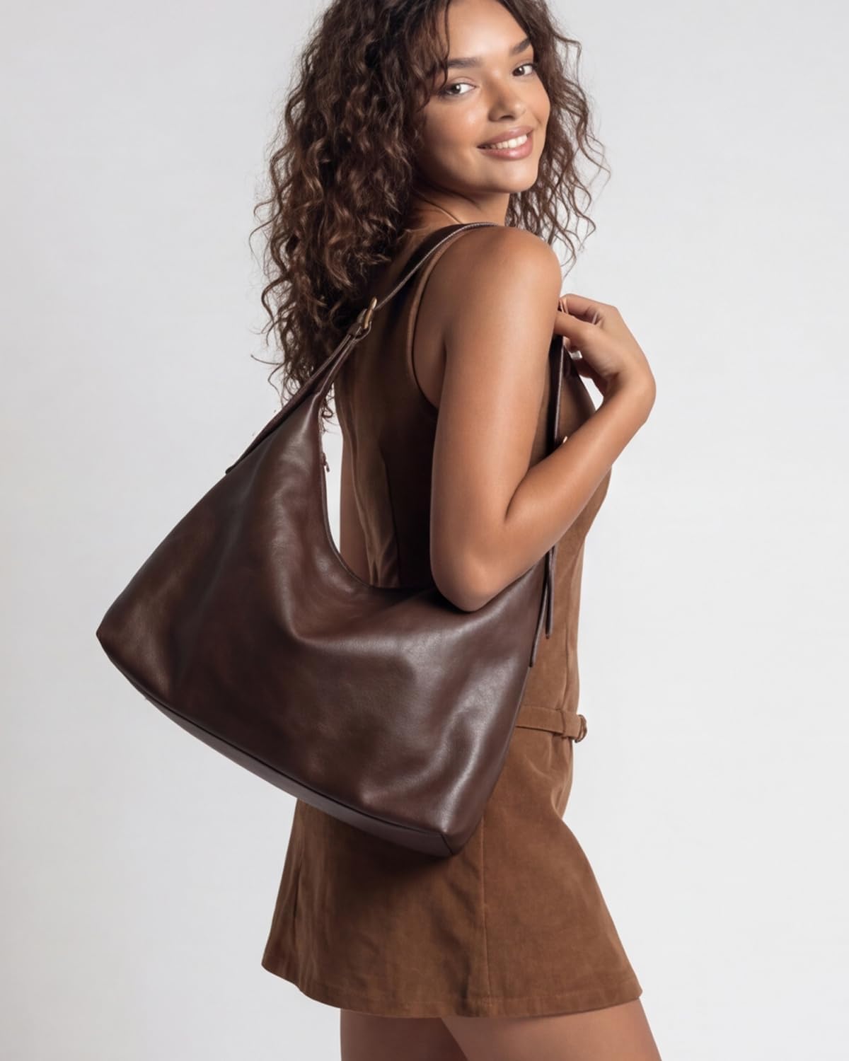 Hobo Bag for Women - Slouchy Shoulder Bag - Soft Vintage Purse image 2