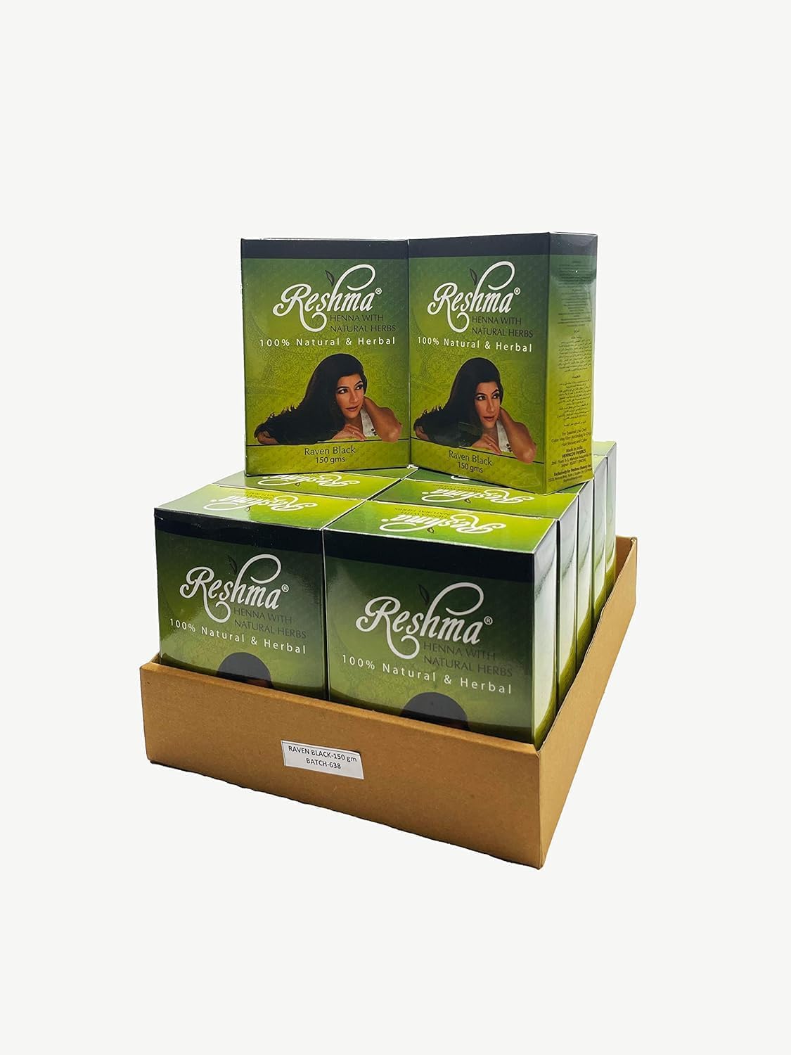 Reshma Beauty Ayurvedic Henna Hair Color Blend – Henna & Indigo with Herbal Extracts – Natural Deep Black/Raven Hair Color for Gray Blending – Heena Mehendi – 5.29 oz Each, (Pack Of 12)