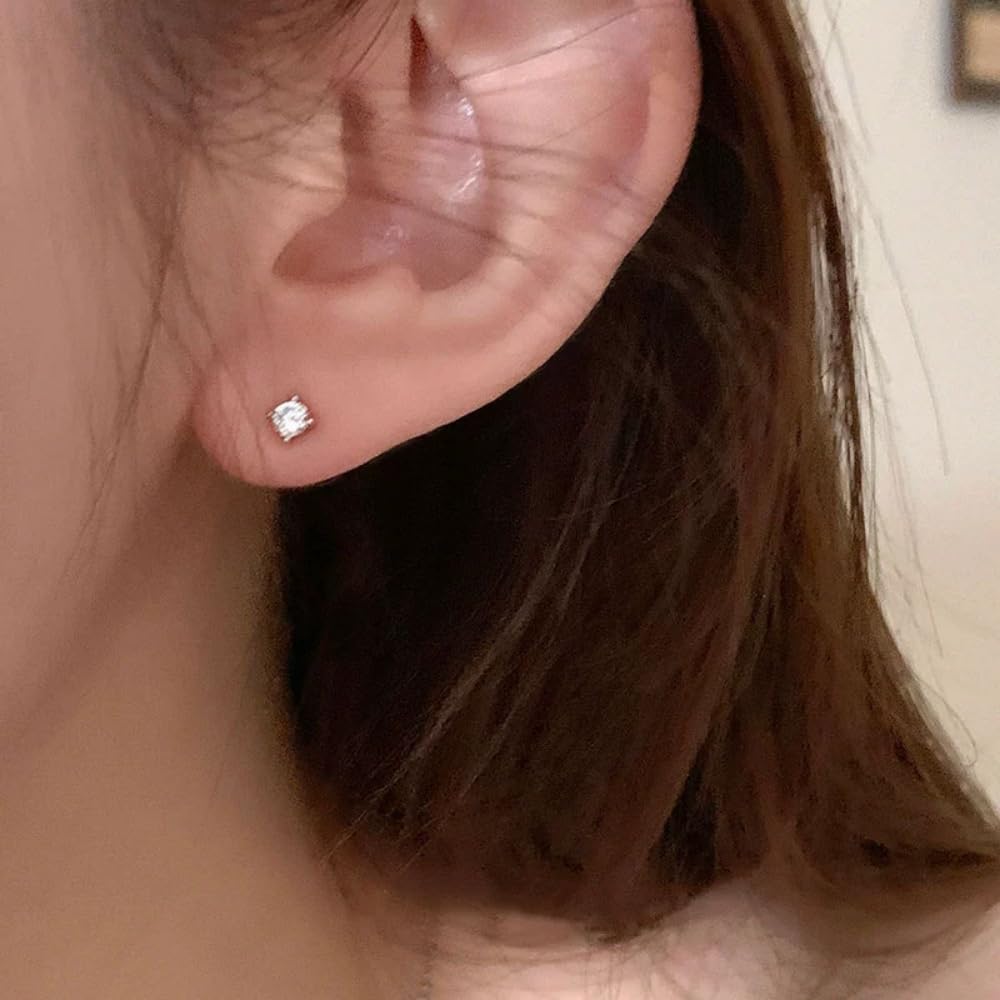 3 Pairs Red Apple Fruit Stud Earrings Set for Women Crystal Strawberry Small Cartilage Studs Tragus Post Hypoallergenic Fashion Dainty Christmas Holiday Accessories Jewelry - Image 4