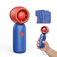 Turbo Handheld Fan for Kid, 4-speed Wind, Portable Travel Pocket Cute Child Fan, 4000mAh Rechargeable Battery Mini Fan with Dual Lanyard for Outdoor,Camping,Hols,Gifts for Kids Festival