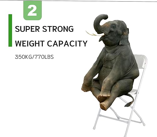 Miniatura 4 de JB Tools Juego de mesa y silla plegable de 5 piezas, incluye mesa de tarjetas de media plegado de 34 x 34 pulgadas y 4 sillas plegables de plástico,