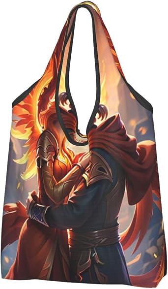 Portable Tote Bags, Casual Totes Handbag Big Capacity Shoulder Bag Shopping Bags, Gifts for Women, Ember Embrace Print