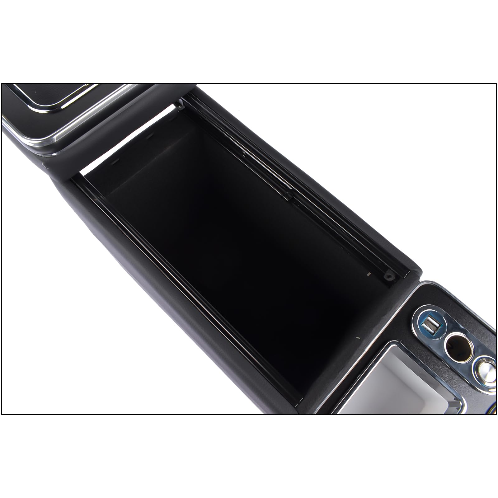 Bisenya Center Console Scatola di Immagazzinaggio Con Porta Drink/Telefono Porta USB Accendisigari A LED Compatibile Con Transporter T5 T6 Sie-nta
