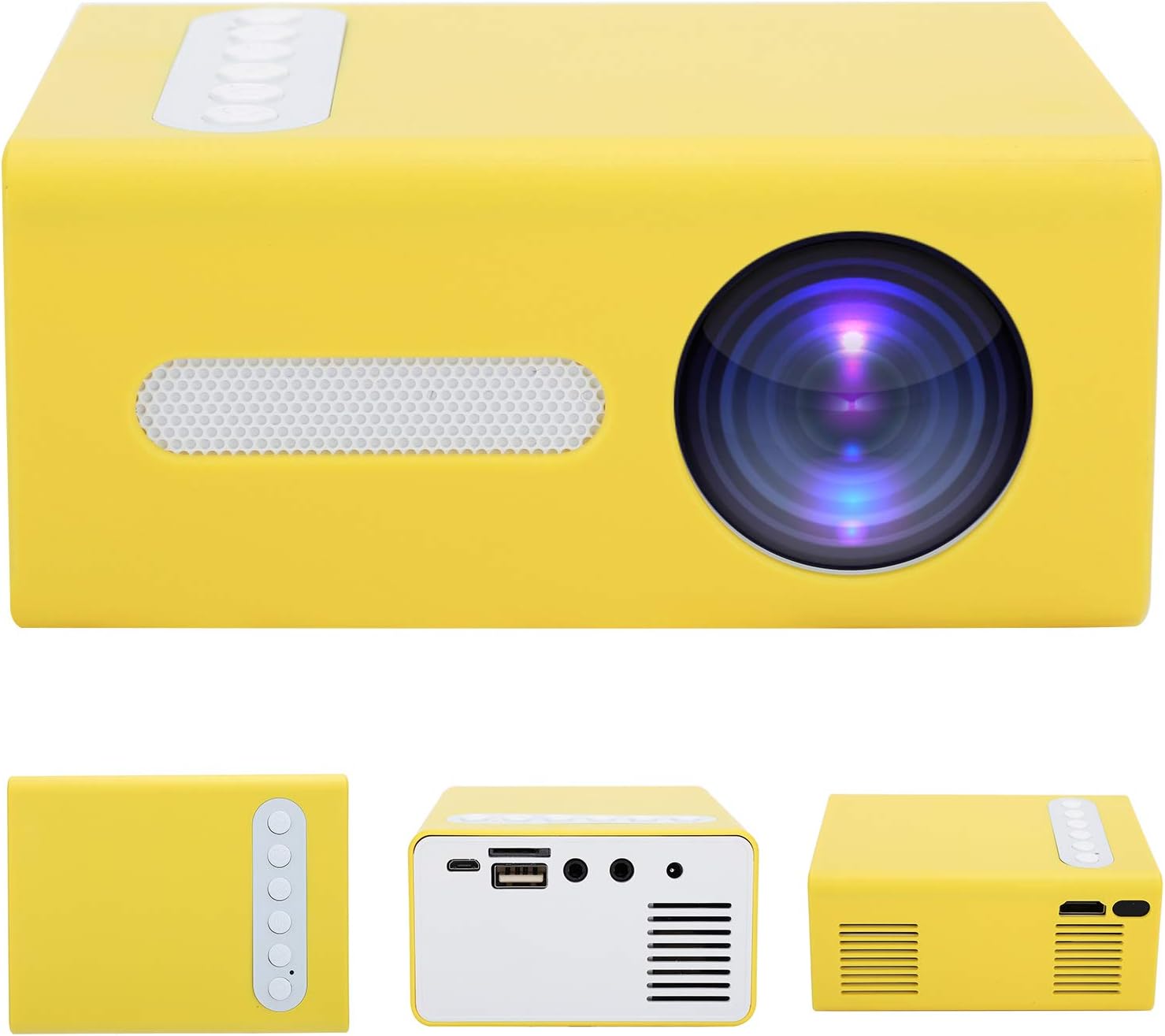 5V2A Mini Portable Home Video Projector, LED Projector with Builtin