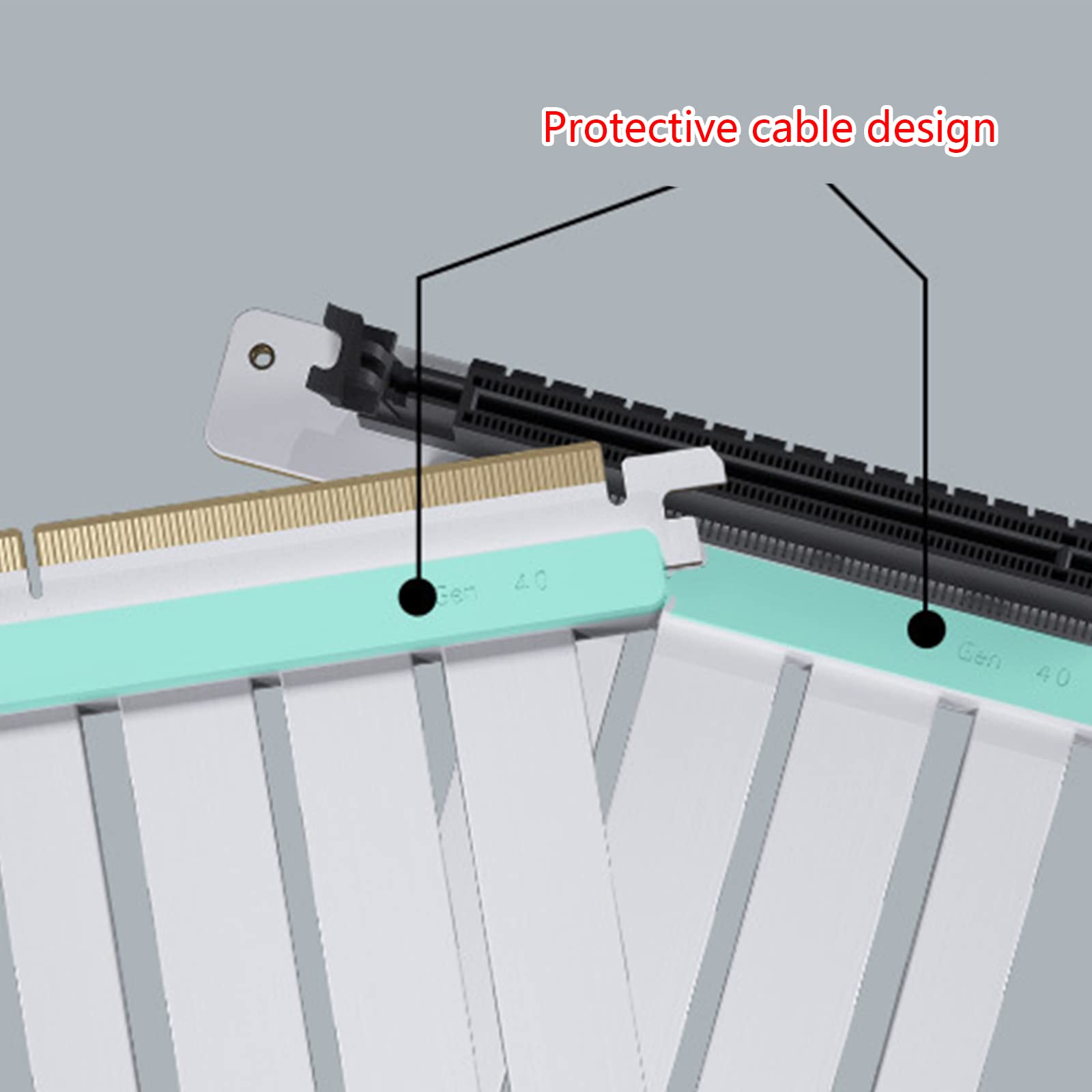 GPU Extension Line Case PCIe X16 Supporto per scheda video grafica verticale PCI-E Cavo di prolunga
