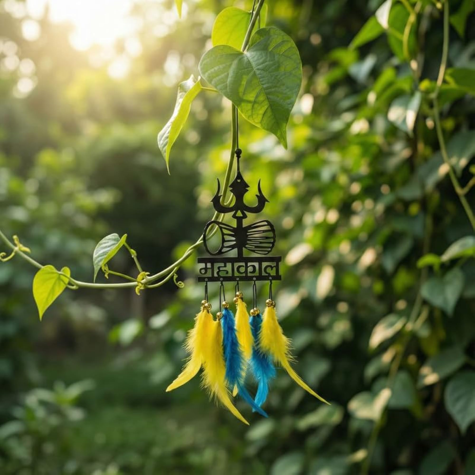 Dream Catcher with Mahakal Feather for Car Dashboard