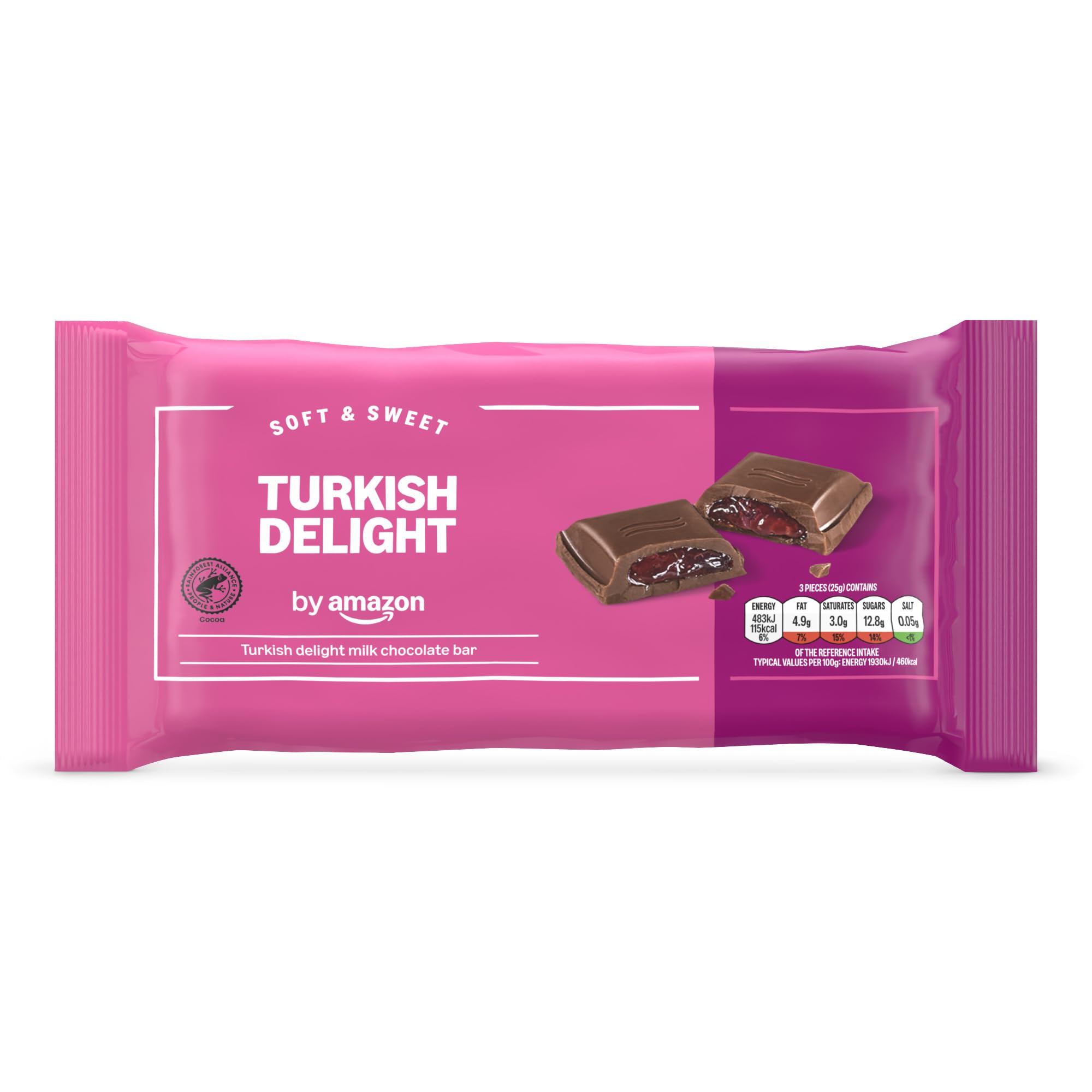 by Amazon Turkish Delight Milk Chocolate Bar, 150g