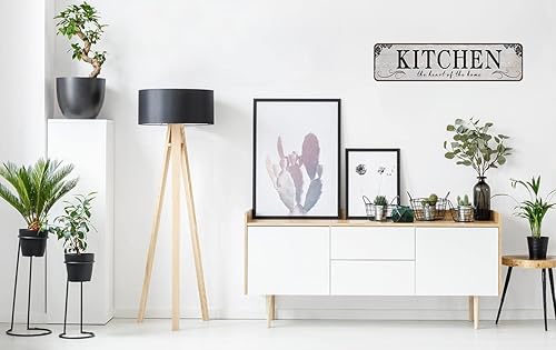 Miniatura 6 de CIVOTIL Kitchen The Heart of The Home - Placa rústica de hojalata para pared, 4 x 16 pulgadas