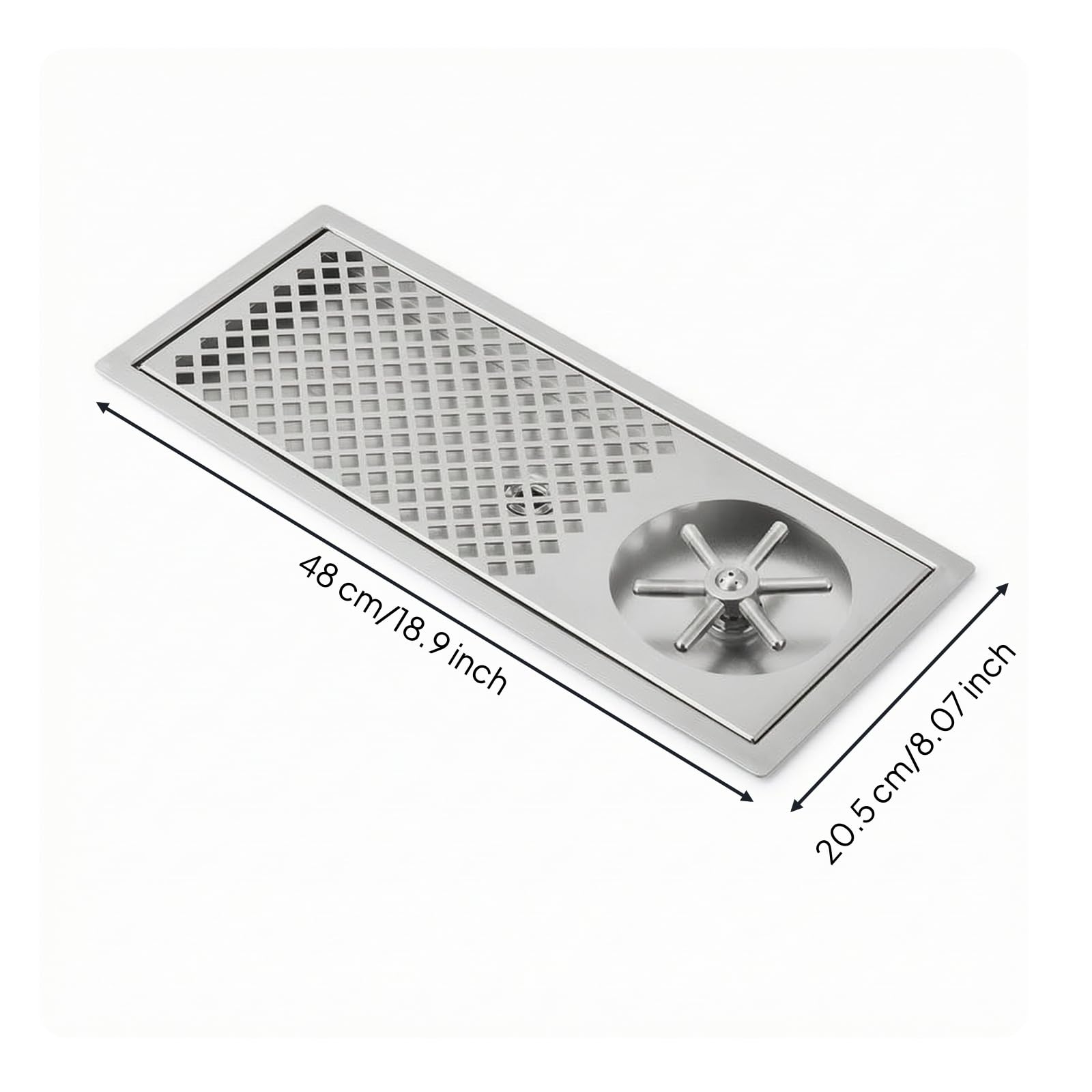 KESOTO Lavabicchieri in Acciaio Inox 304 Lavello Integrato Rondella Tazza Lavapiatti con Getto Potente Drenaggio Rapido Pannello Rimovibile Spazio Ridotto Adatto per Bar Ristorante Cucina Domestica