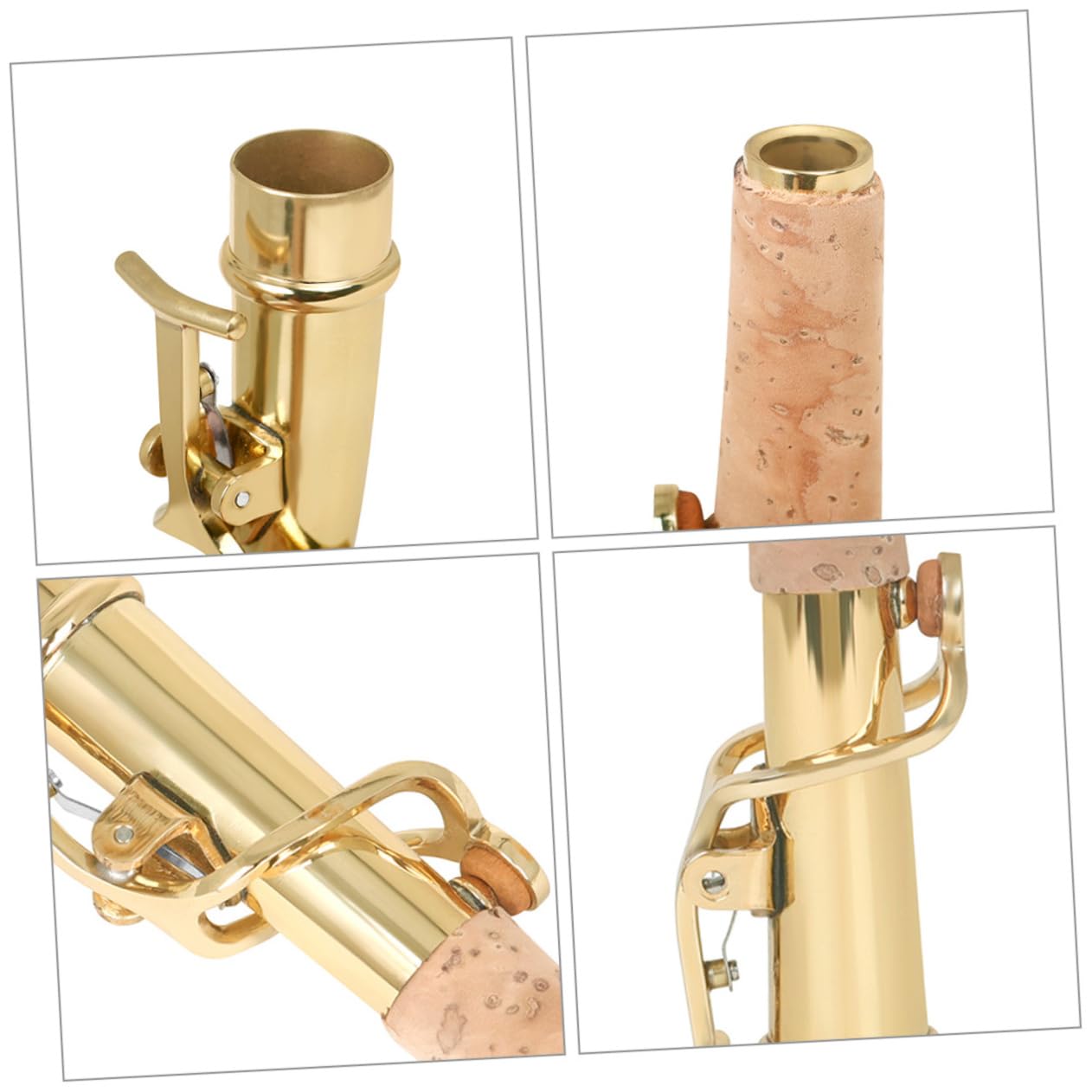 HEMOTON 1set Collo Per Ottone Con Fodere Collo Dritto e Per Soprano Saxophone Accessori Per Musicisti e Amanti Del Jazz