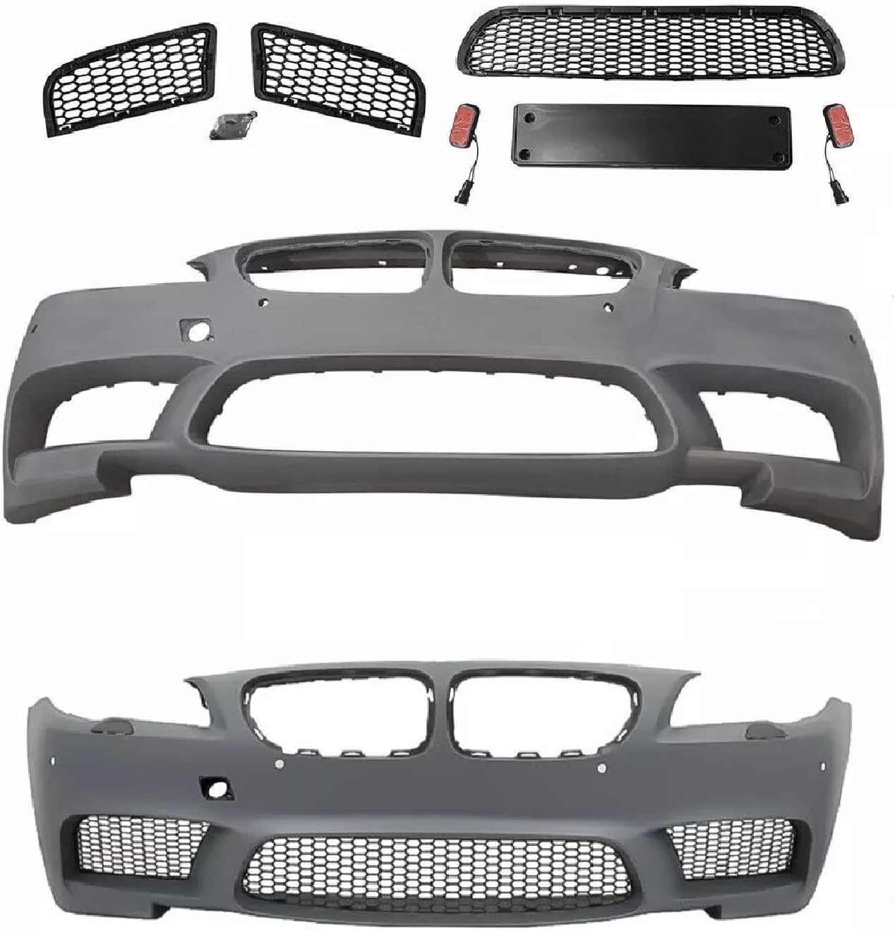 M5 Style Front Bumper Cover Compatible with 2011 2012 2013 2014 2015 2016 2017 5 Series Sedan M5 Style with PDC 535i 528i