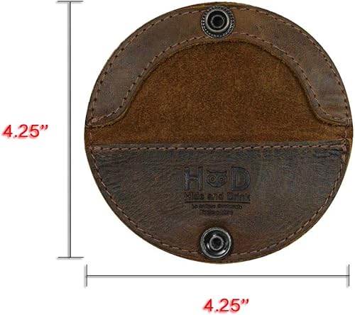 Miniatura 5 de Hide  Drink - Funda de piel rústica para monedas hecha a mano por Hide  Drink color marrón
