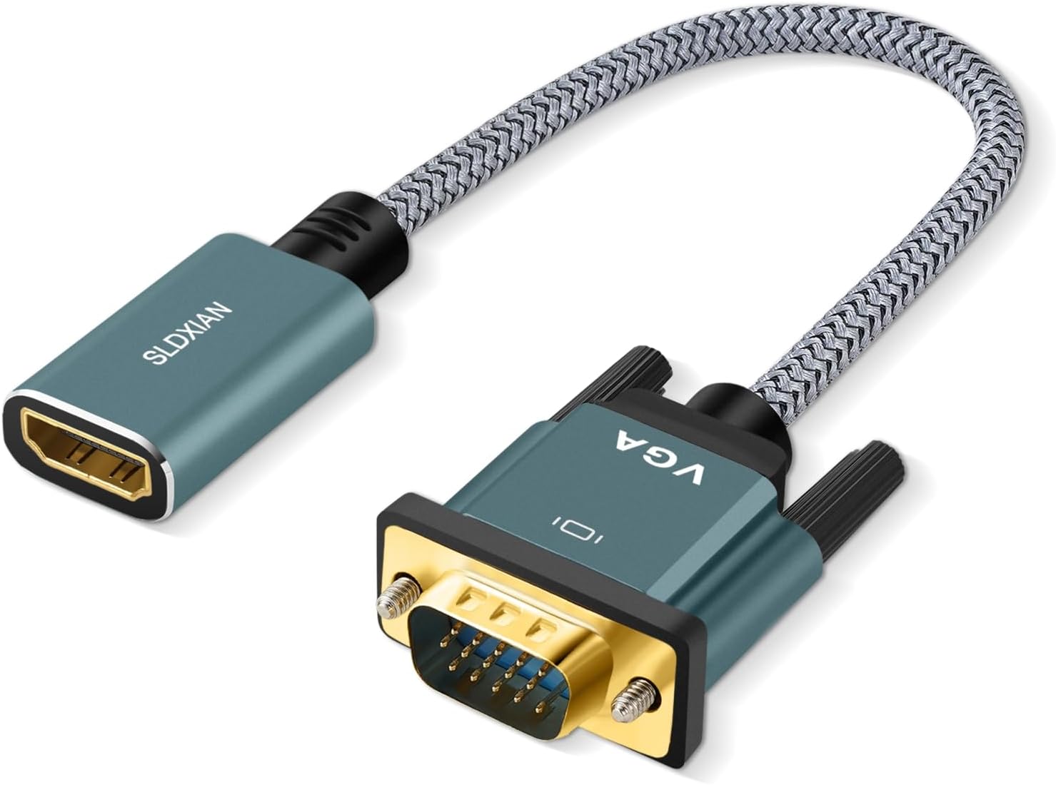 ICZI HDMI auf VGA,1080P 60Hz HDMI VGA Adapter mit 3.5mm Audio und Micro ...