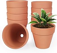 YESIACE 24 Pack 4 Inch Terracotta Plant Pots with Drainage Holes - Ideal for Succulents, Herbs, Seedlings, Painting & Weddings
