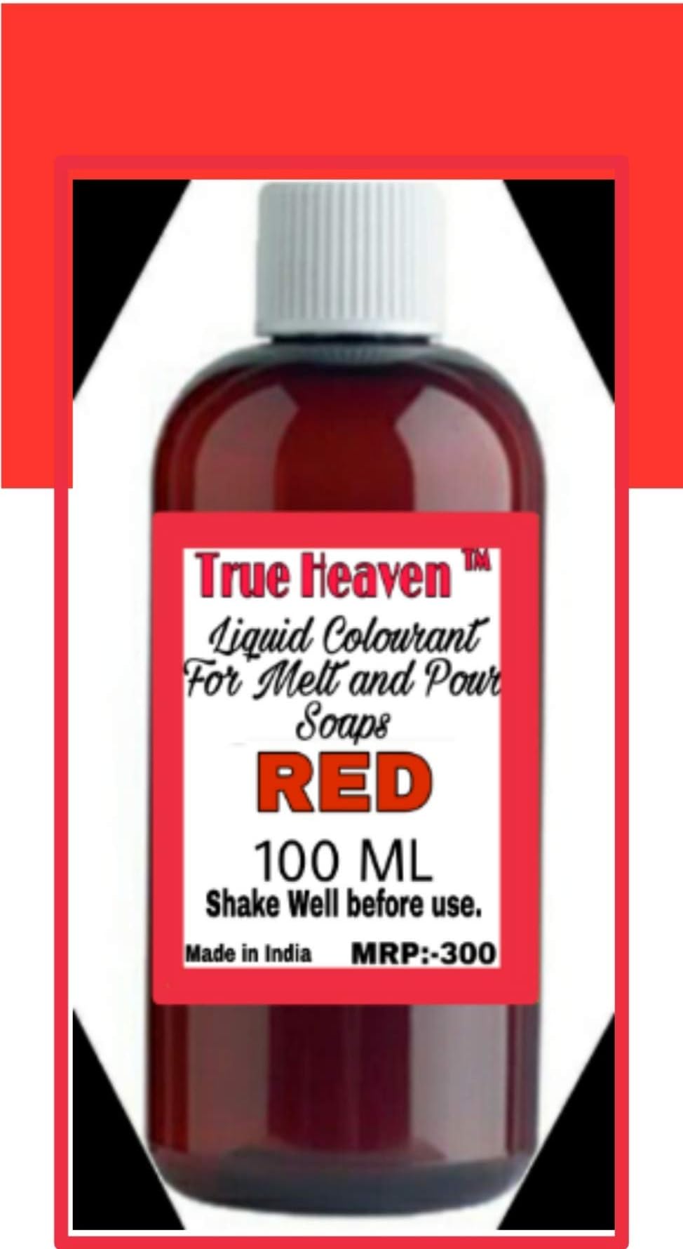 TRUE HEAVEN ® DIY Liquid Soap Making Colours RED (Essential Collection) for Melt & Pour Process Set of 2 (15ml+15ml=30ml)