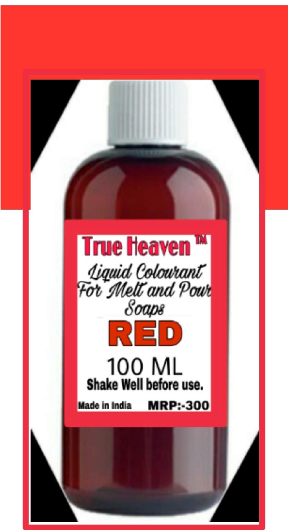 TRUE HEAVEN ® DIY Liquid Soap Making Colours RED (Essential Collection) for Melt & Pour Process Set of 2 (15ml+15ml=30ml)