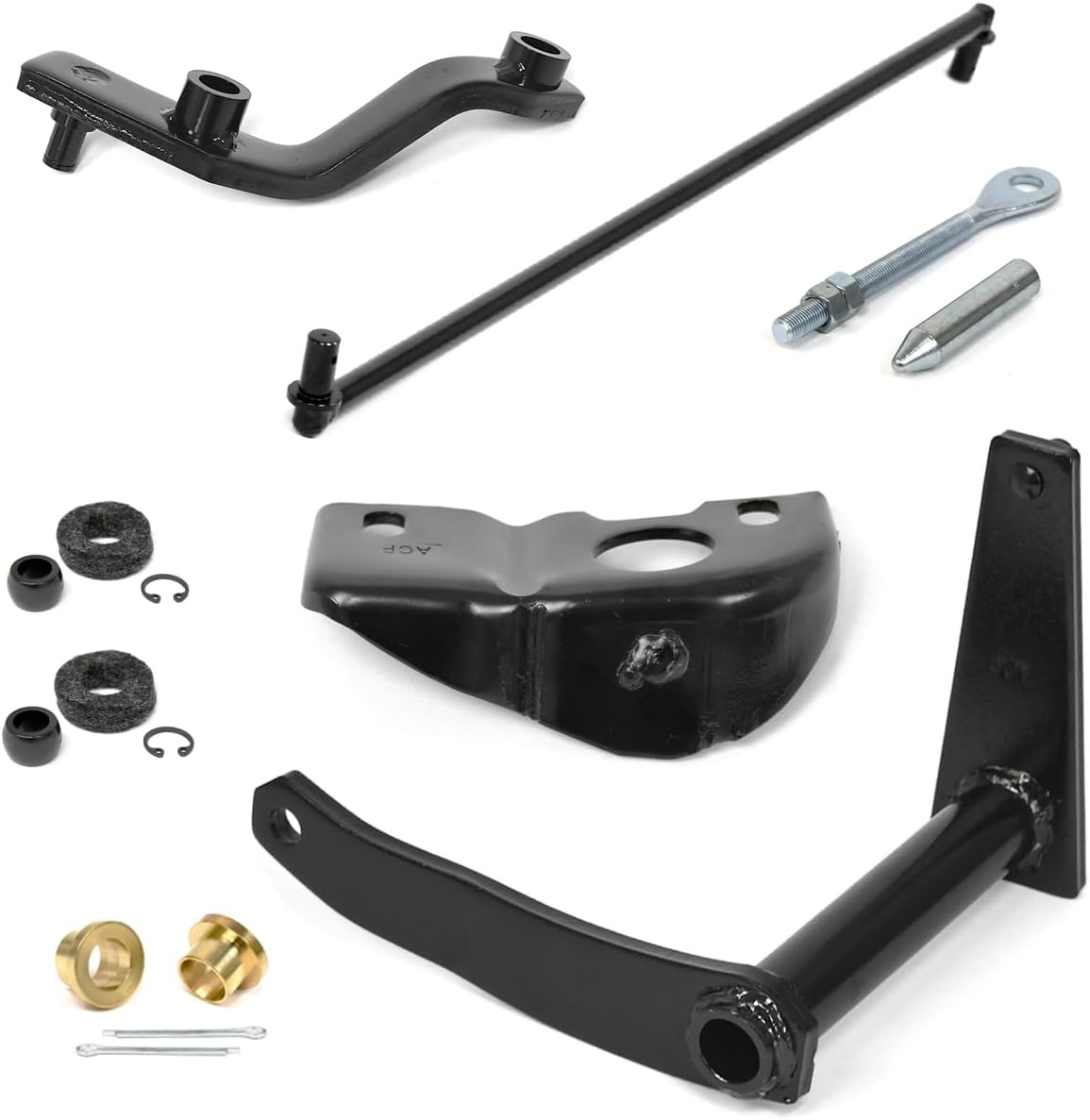 Bell Crank Kit V8 - Clutch Release Equalizer Bar, Pivot Mount Brackets, Upper/Lower Linkage Rods For Ford Bronco 1966-1977