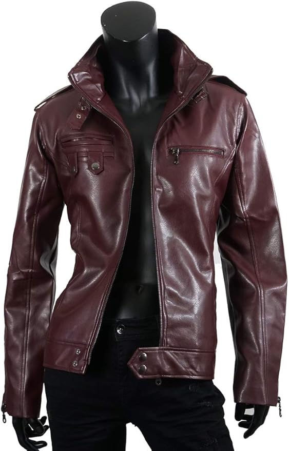 Amazon | [MensNare] (メンズナーレ) ライダースジャケット メンズ シングルライダース PUレザー A280830-01 |  コート・ジャケット 通販