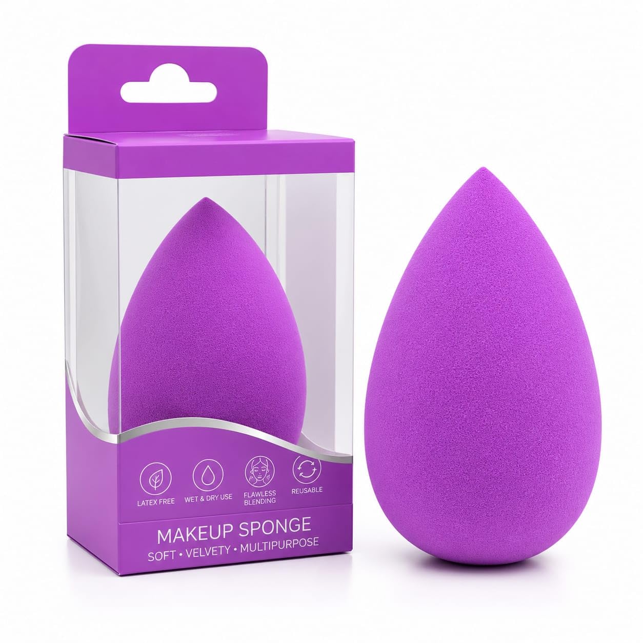 Professional Makeup Sponge | Ultra Soft | Flawless Blending | Wet & Dry Use | Latex-Free | Reusable | Smooth Airbrush Finish-image-48