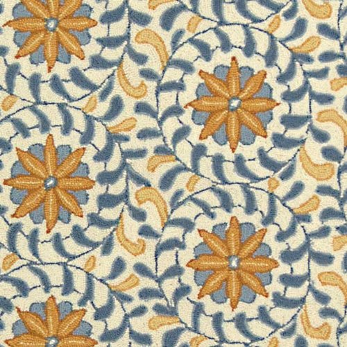 Tapete corredor SAFAVIEH 2'6" x 14' azul e ivor miniatura 5