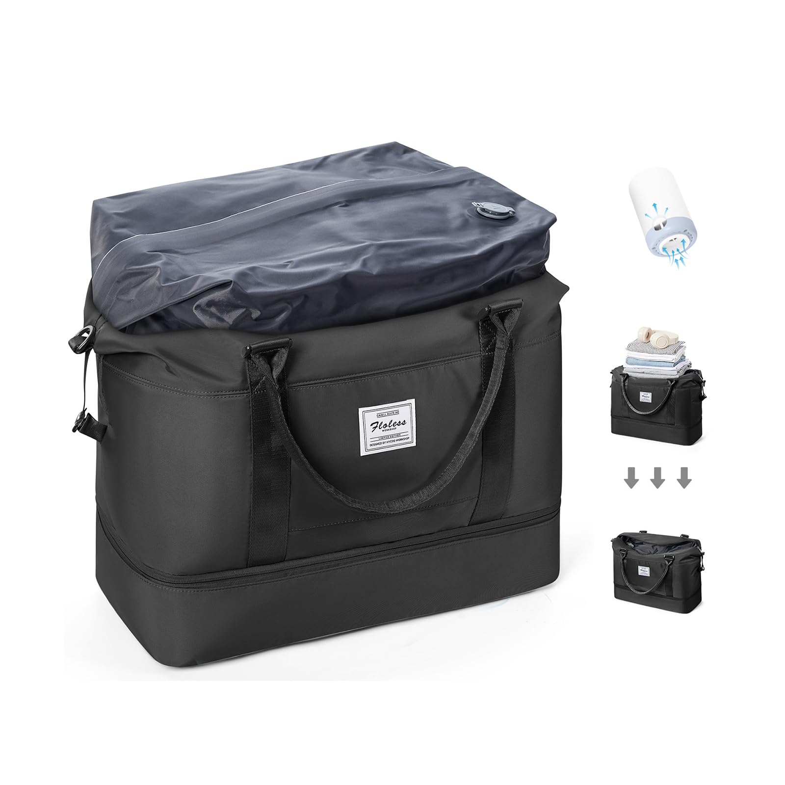 SEAFEW Cabin Bag 40x30x20 for New Ryanair/Wizz Travel Hand Luggage for Easyjet Airplane Underseat 45X36X20 Carry on Weekend Overnight Bag Sport Gym Tote Mum Hospital Bags for Women Men with Shoe Pouch