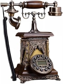 BVDSG Fixed Telephone Fashion Home Solid Wood Creative Office Blue Backlight+Handsfree+Caller ID Landline Phone (Color : Style 1)