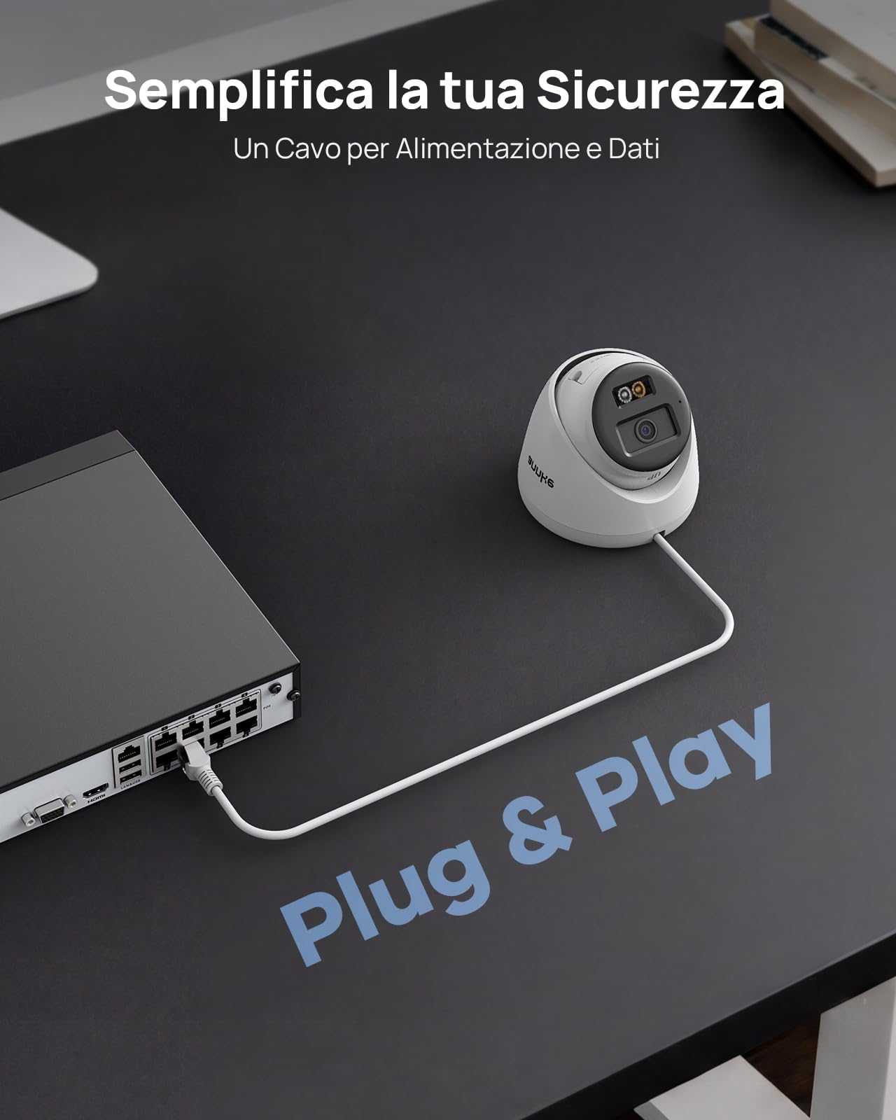ANNKE Sistema di Videosorveglianza PoE 3K, NVR 4K 8 Canali con HDD 2TB, 4x 3K Telecamere IP IP67, Visione Notturna a Colori, Rilevamento Persone/Veicoli, H.265+ | 4 Telecamere IP da Esterno IP67, Rilevamento Intelligente Persone e Veicoli, Visione Notturn