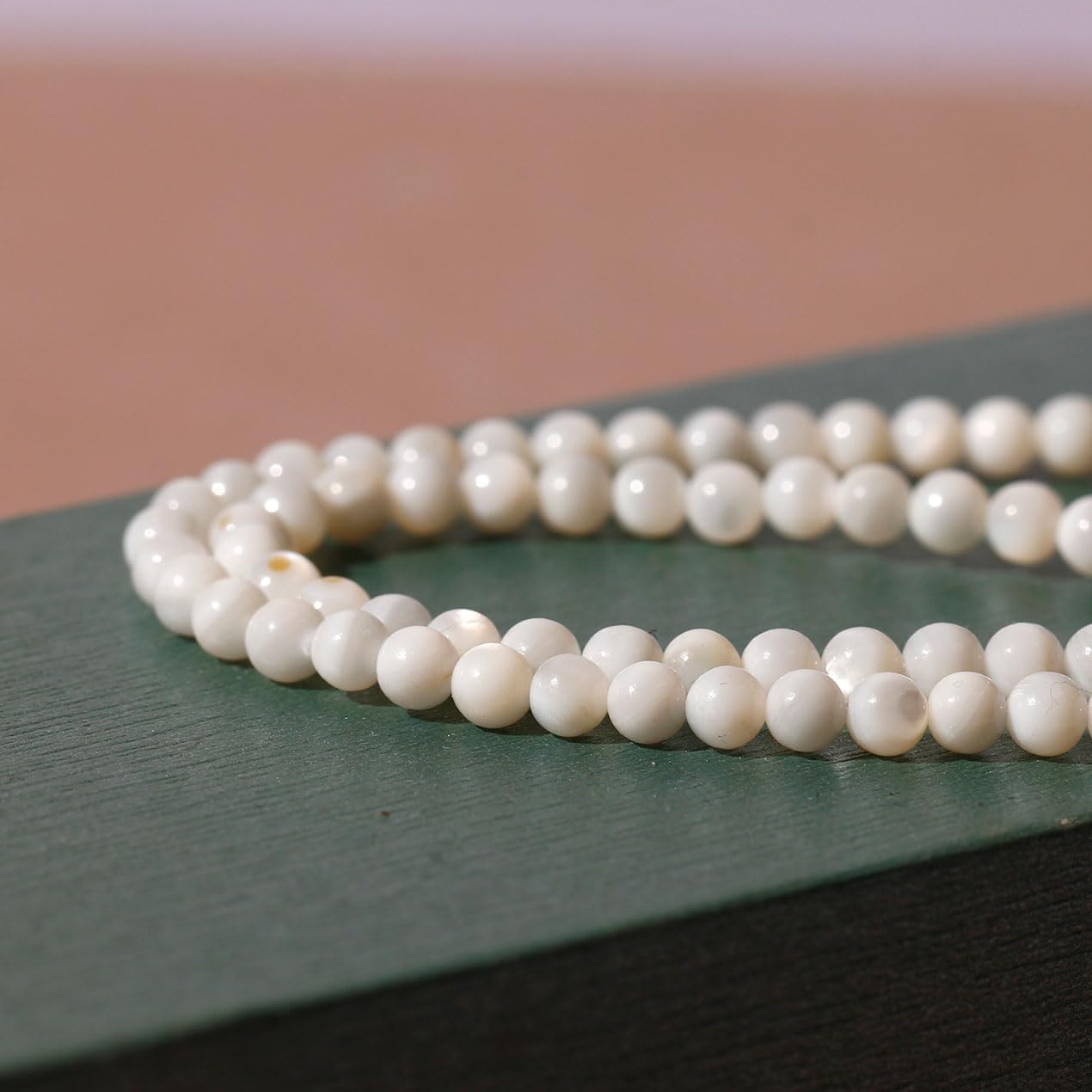 Simple Choker Necklace for Women Real Stone and Crystals Necklaces 4mm Beaded Choker Jewelry Meditation Gift for Women (16"+2") - Image 5