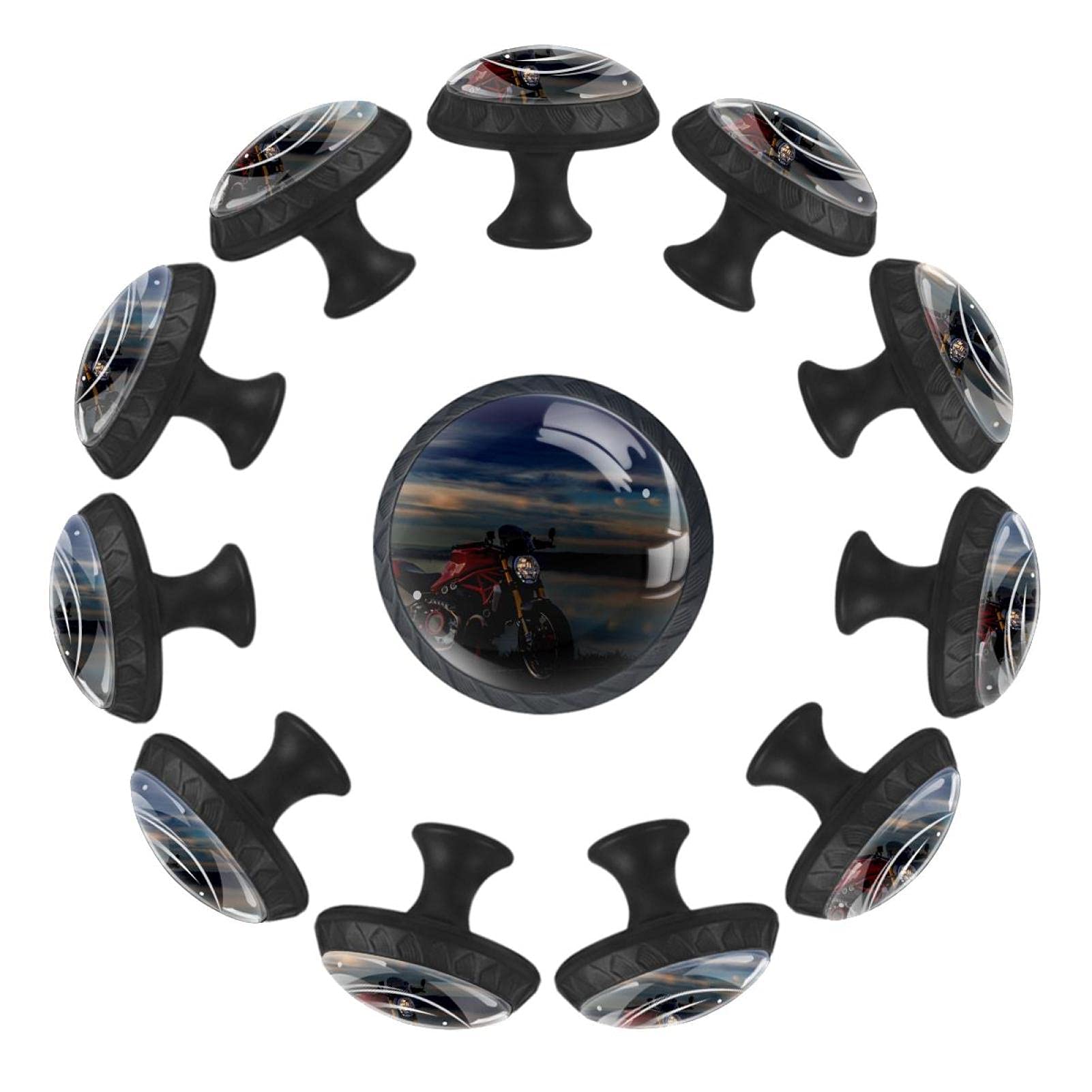 Boutons de tiroir ronds 35 mm Moto (lot de 12) pour commode et chambre