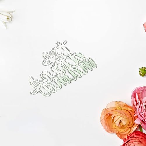 Miniatura 8 de BUZHI Love Mama Palabra Española Troqueles de corte de metal Plantilla de estampado de palabras para DIY Scrapbooking álbum de fotos Papel decorativo