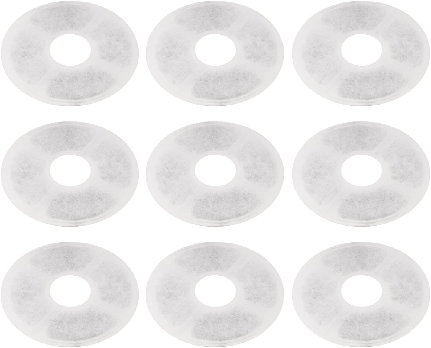 ThinkPetCat Water Fountain Filter 9 Pack Cat Fountain Filter Replacement 3 Triple Filtration System Round Replacement Filter